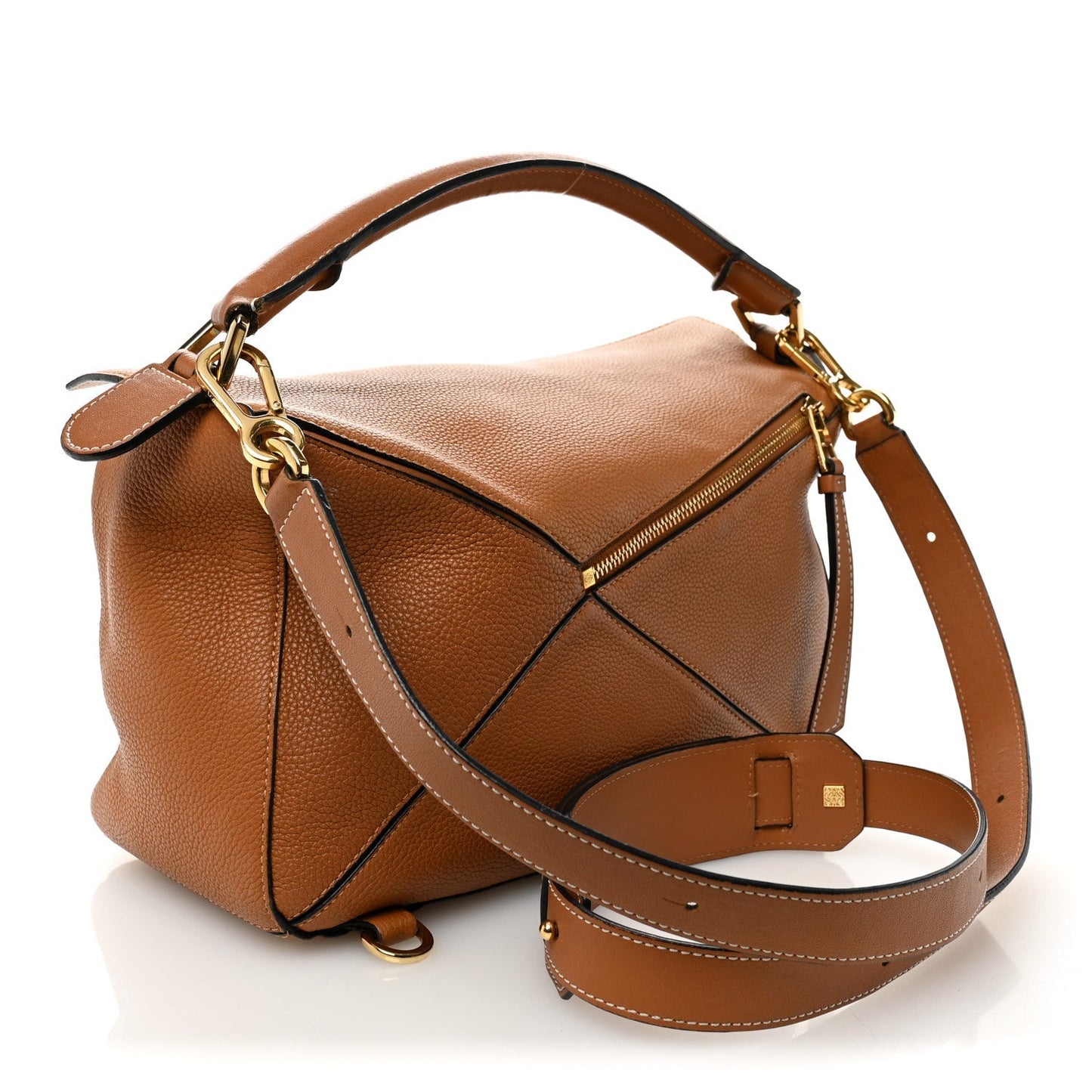 Calfskin Medium Puzzle Bag Tan