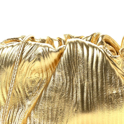 Metallic Bark Calfskin The Mini Pouch Gold