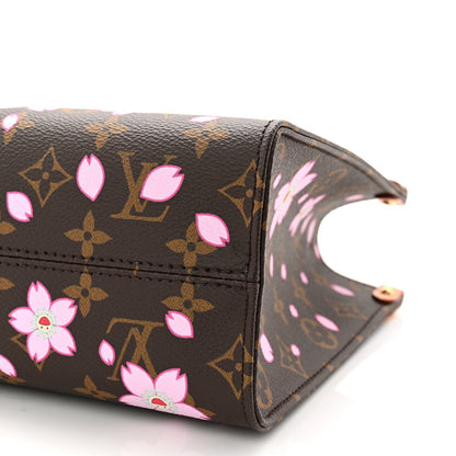 LV X TM Monogram Cherry Blossom Onthego PM Sakura Brown