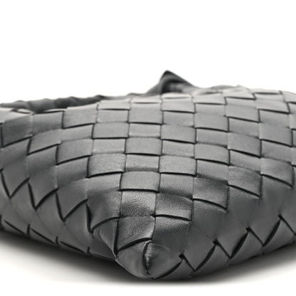 Calfskin Intrecciato Mini Hop Black