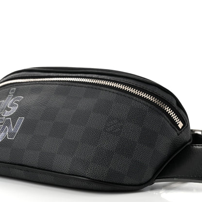 Damier Graphite Logo Campus BumBag Grey