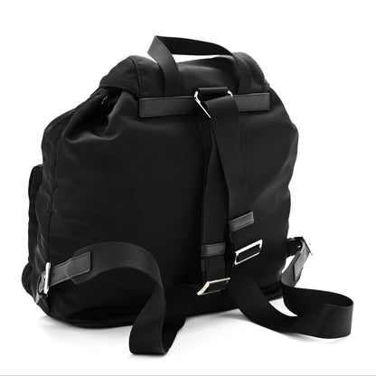 Tessuto Nylon Saffiano Medium Backpack Black