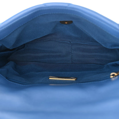 Lambskin Quilted Medium Chanel 19 Flap Blue