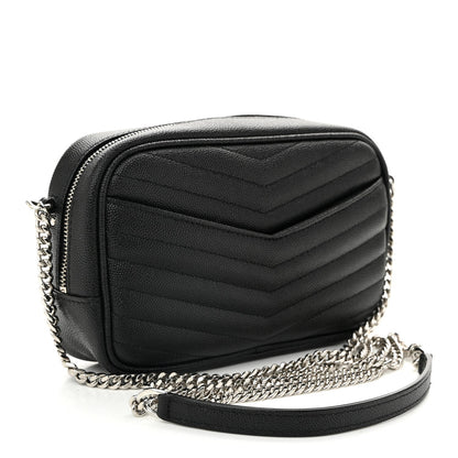 Grain De Poudre Matelasse Monogram Mini Lou Camera Bag Black