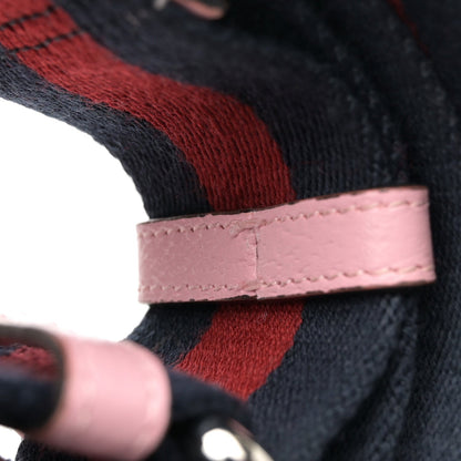 GG Crystal Coated Canvas Monogram Web Small Attache Shoulder Bag Pink