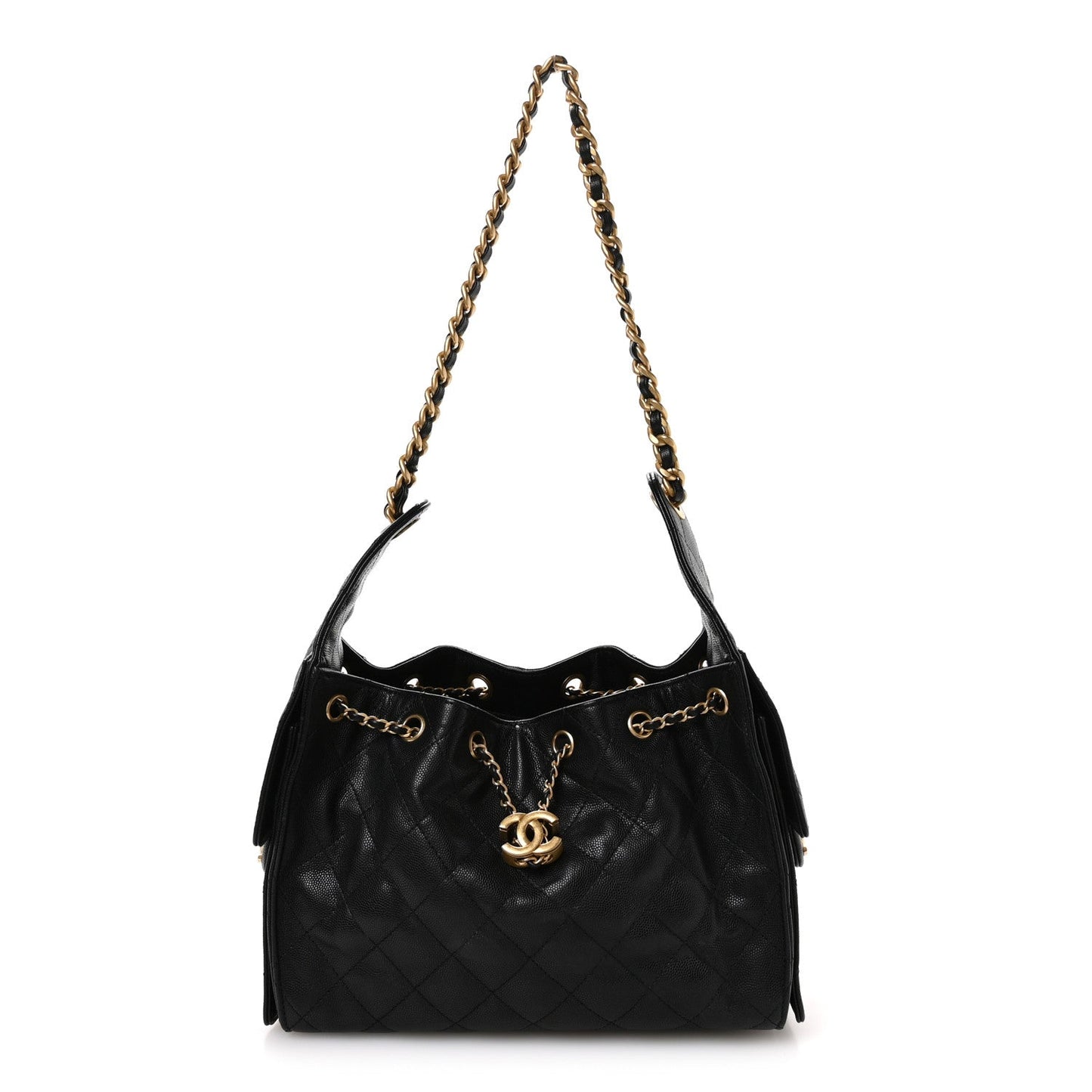 Caviar Quilted Small Chanel 25 Handbag Black