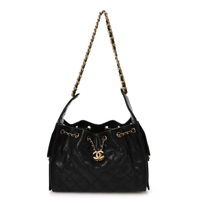 Caviar Quilted Small Chanel 25 Handbag Black