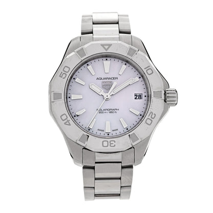 Stainless Steel Mother of Pearl 34mm Aquaracer Lady Professional 200 Solargraph Quartz Watch WBP1312