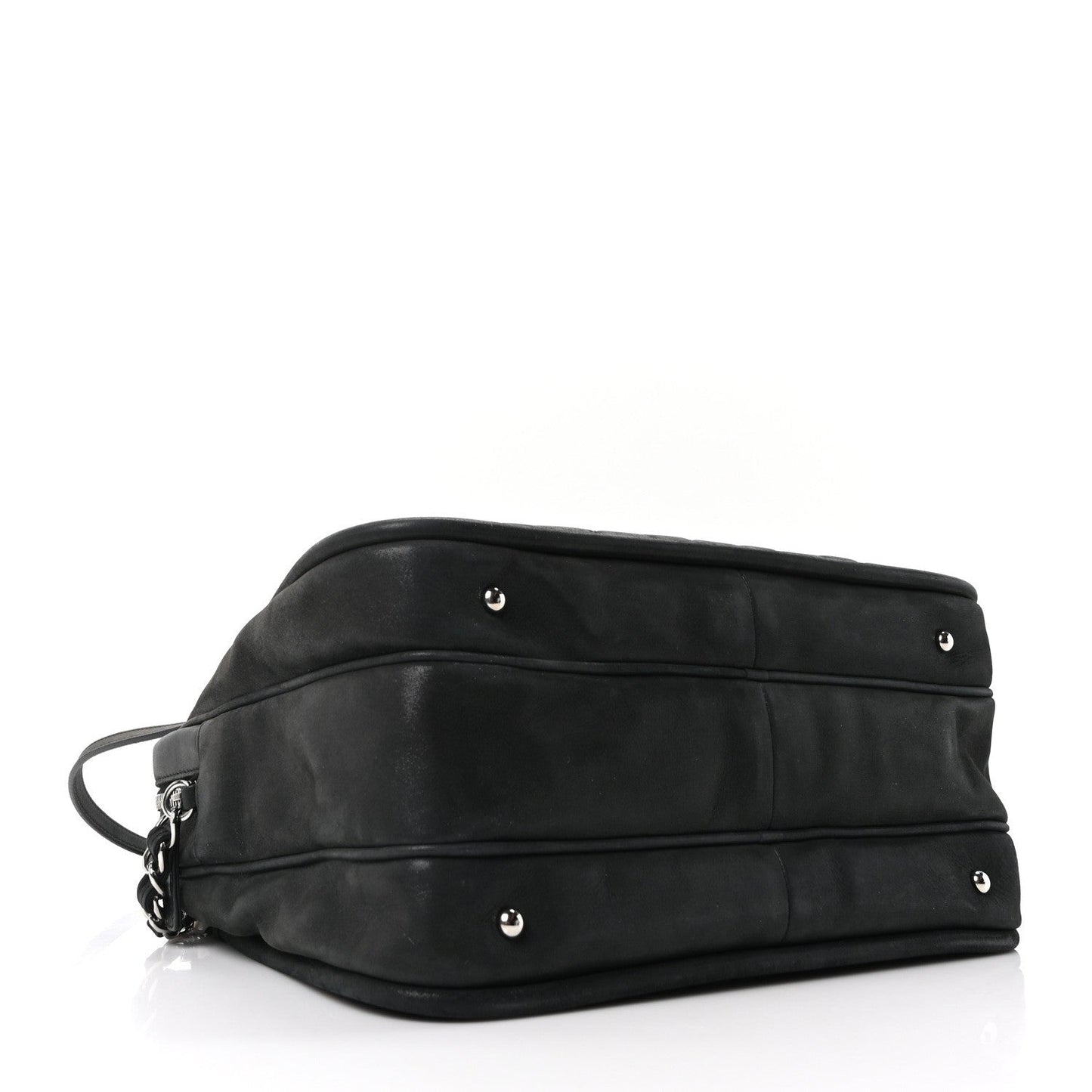 Iridescent Calfskin Quilted Relax CC Camera Case Black