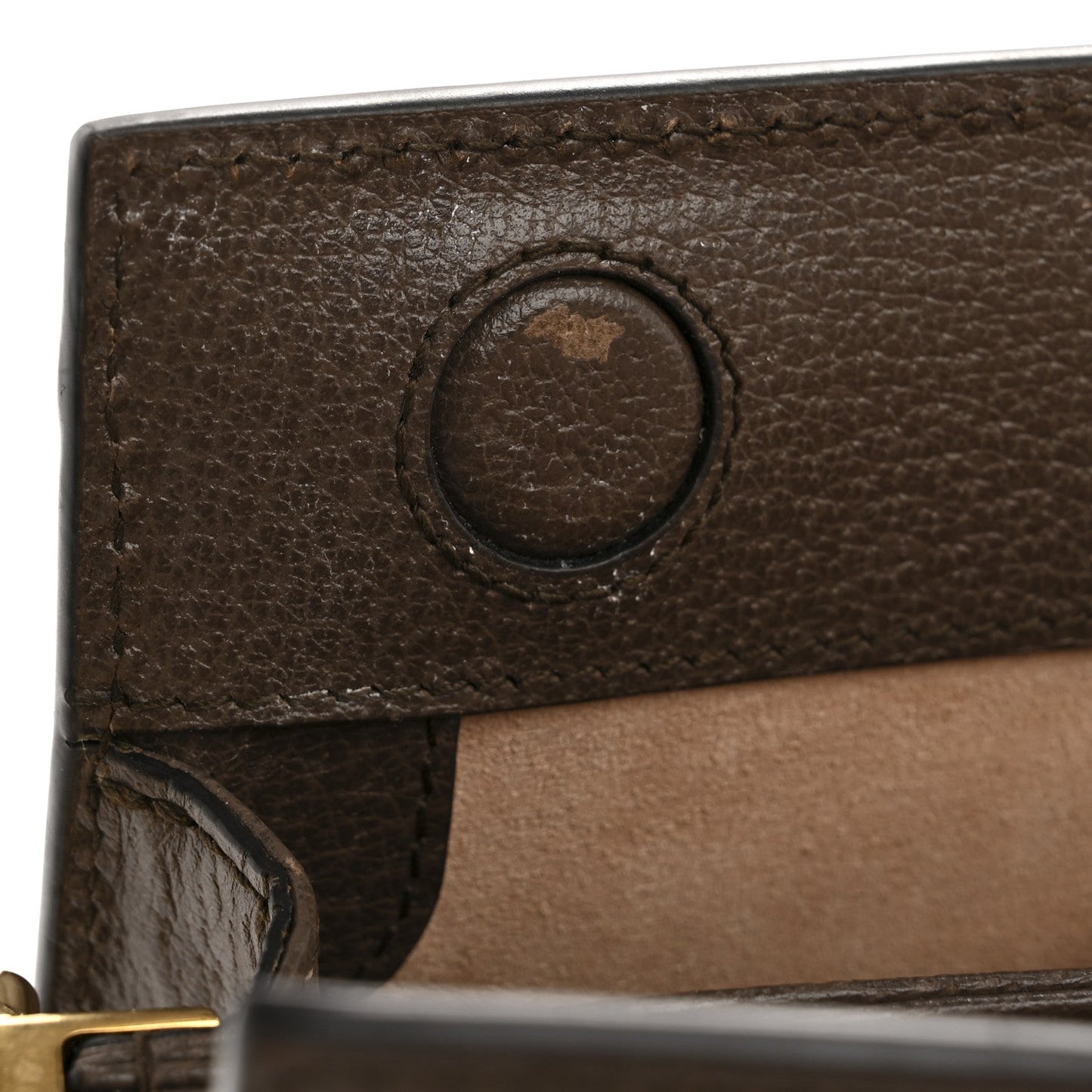 GG Supreme Monogram Textured Dollar Calfskin Web Mini Ophidia Chain Shoulder Bag Beige Ebony New Acero