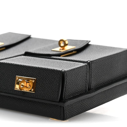 Epsom Kelly Multi Pocket Pochette To Go Black