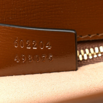 GG Supreme Monogram Horsebit 1955 Shoulder Bag Beige Brown Sugar