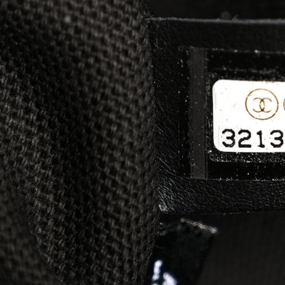 Calfskin Quilted CC Uniform Flap Belt Bag Black