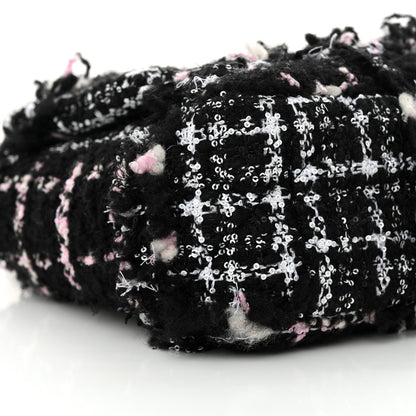 Tweed Sequin Quilted Medium Chanel 19 Flap Black Multicolor