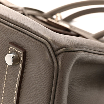 Epsom Candy Birkin 35 Etain Bleu Thalassa