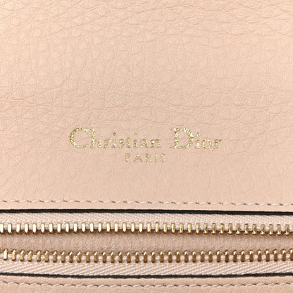Grained Calfskin Small Diorama Flap Bag Nude