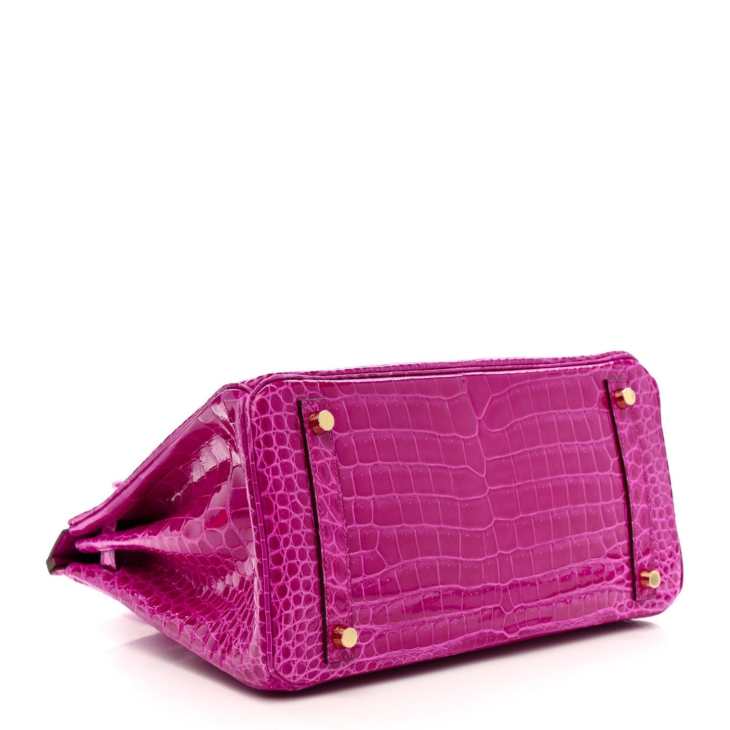 Shiny Porosus Crocodile Horseshoe Birkin 30 Rose Scheherazade