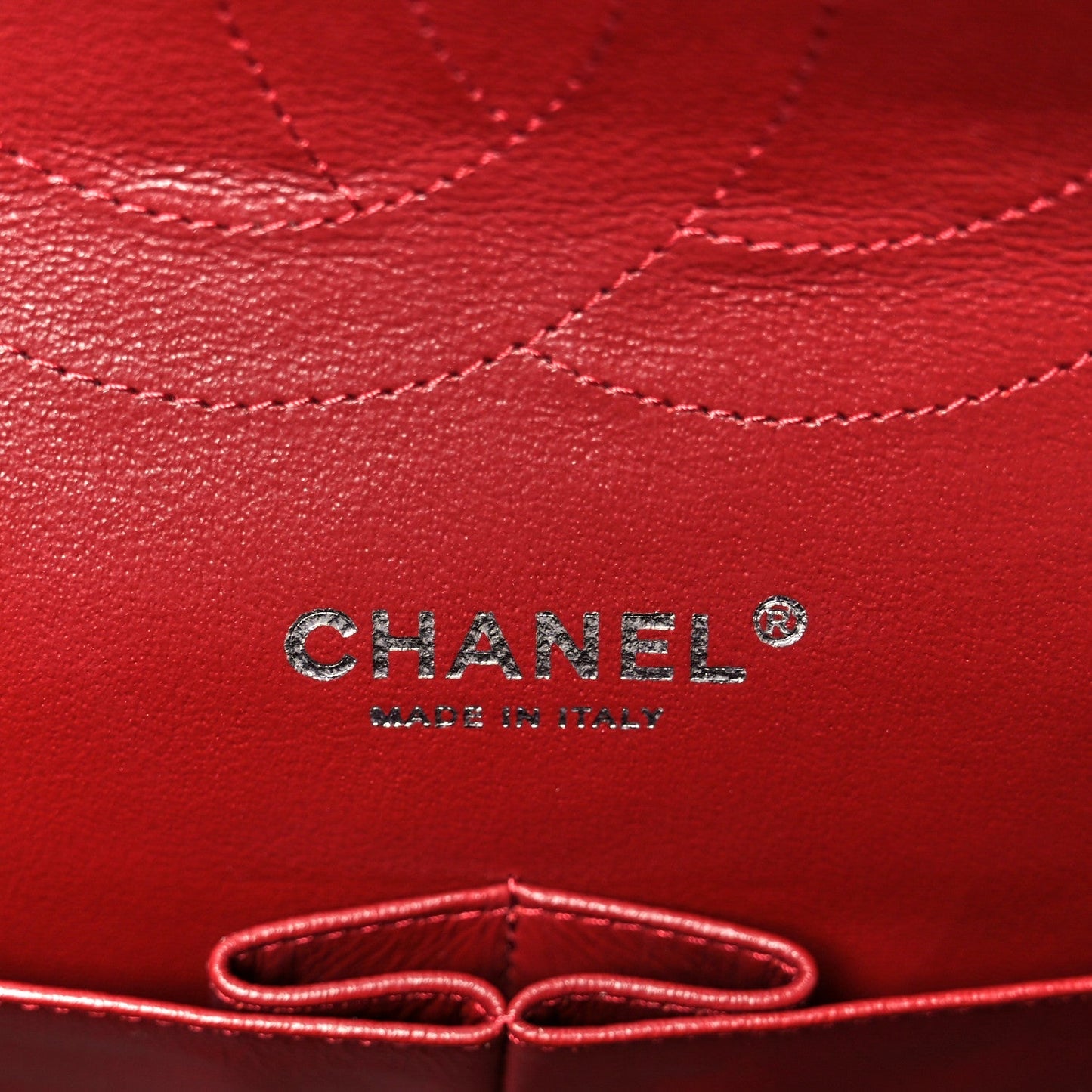 Caviar Quilted Jumbo Double Flap Dark Red