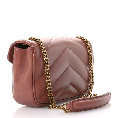 Lambskin Chevron Quilted Mini Loulou Hortensia