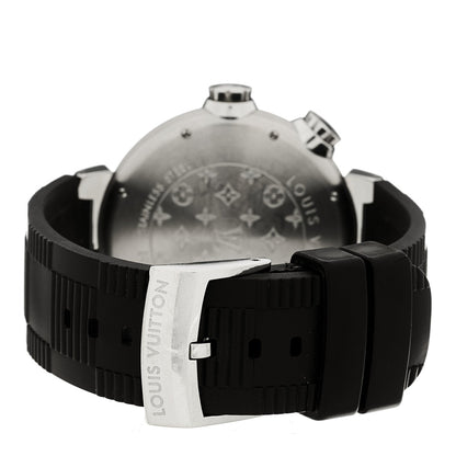 Stainless Steel Rubber 44mm Tambour Street Diver Automatic Watch Black