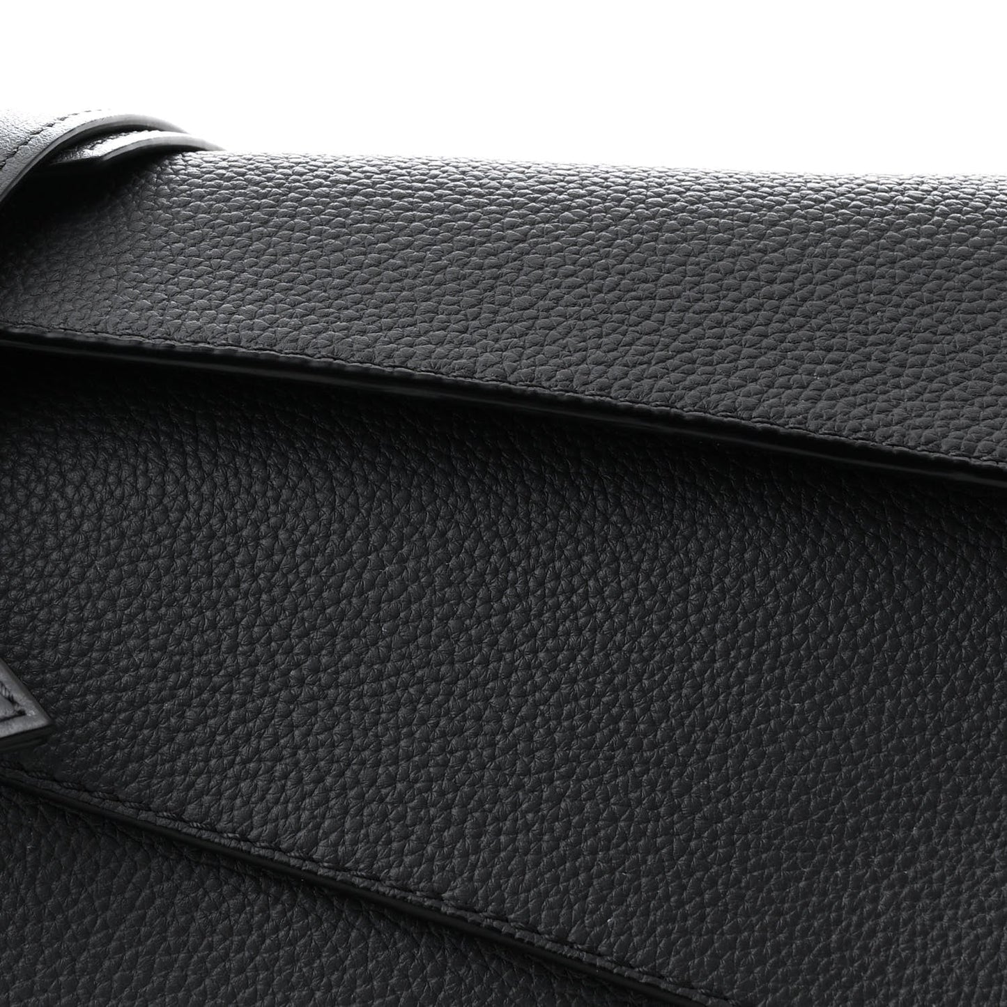 Calfskin Large Puzzle Edge Bag Dark Grey