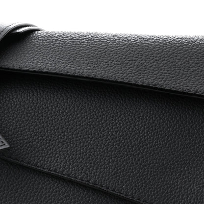 Calfskin Large Puzzle Edge Bag Dark Grey