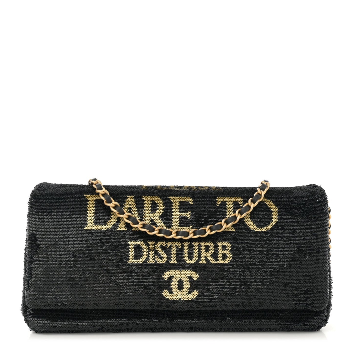 Sequin Paris Cosmopolite Dare To Disturb Flap Black Gold
