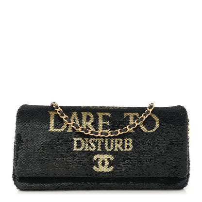 Sequin Paris Cosmopolite Dare To Disturb Flap Black Gold