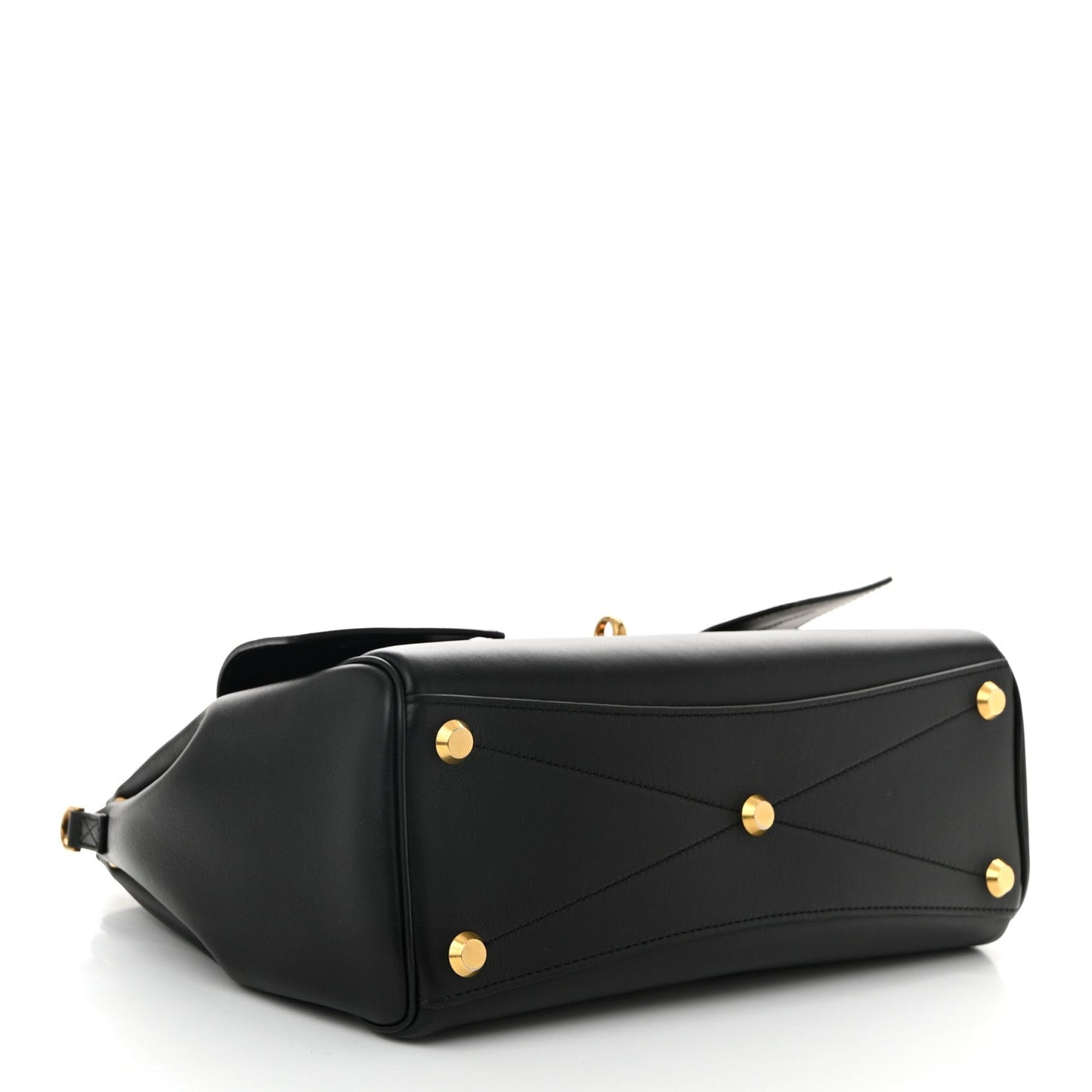 Smooth Calfskin Small Bel Air Carry All Bag Black