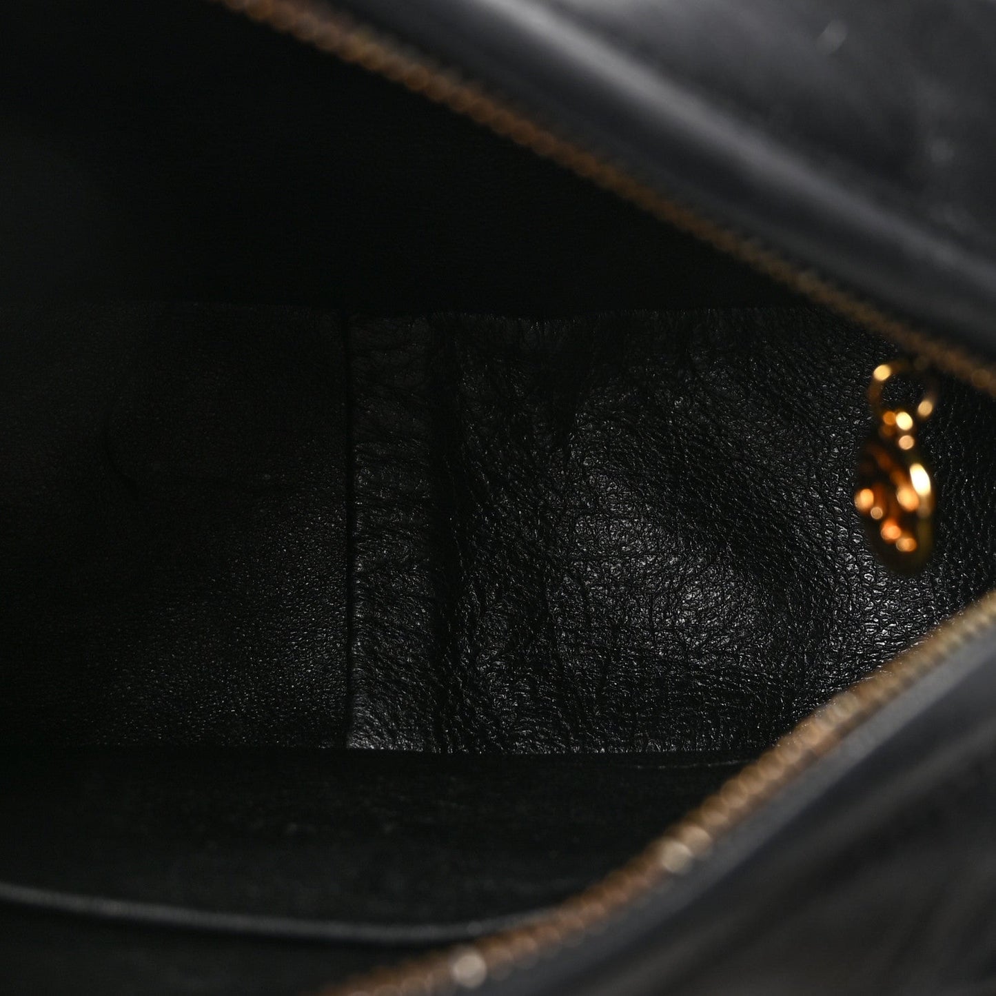 Lambskin Quilted Tassel Camera Case Black