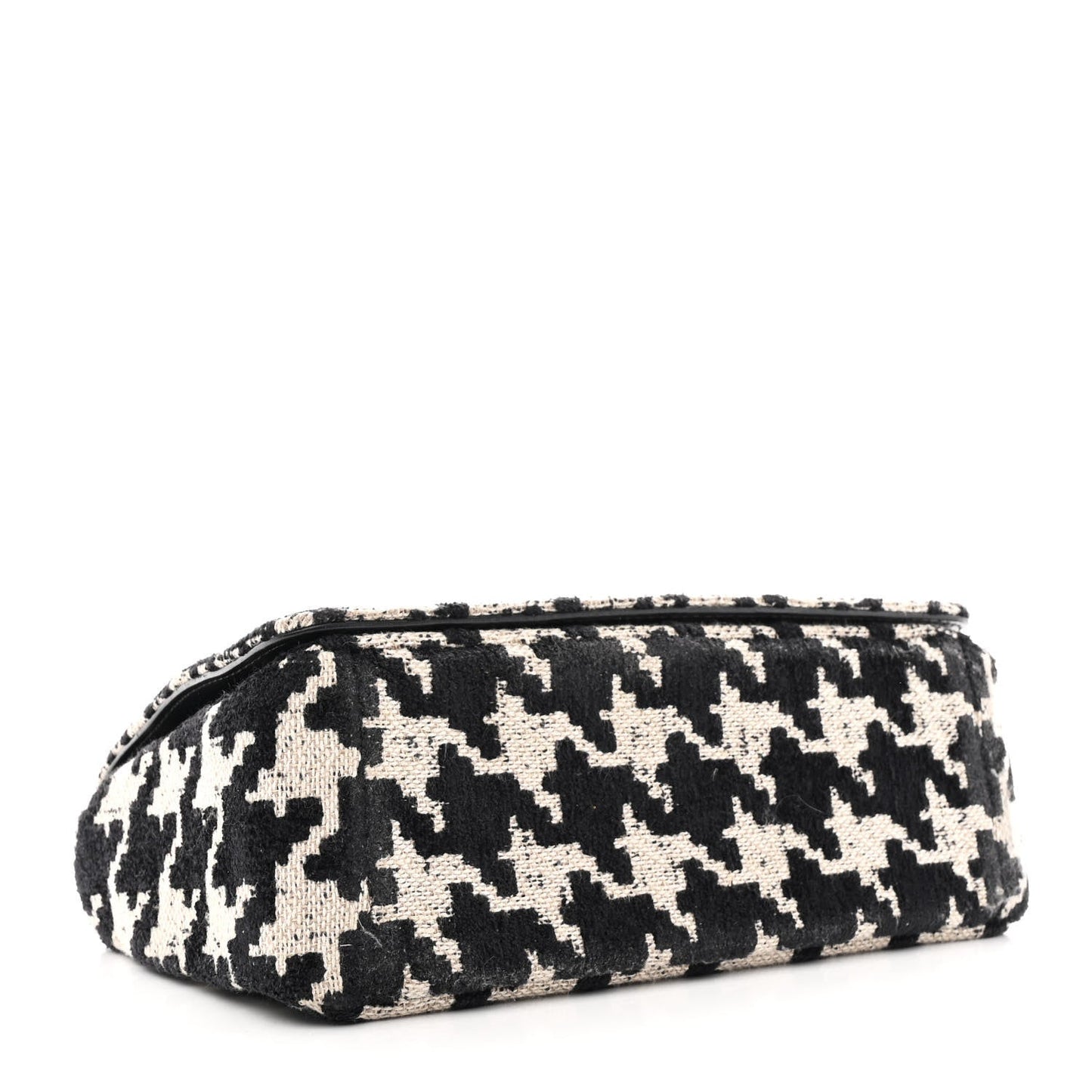 Tweed Houndstooth Medium Caro Bag Black Beige
