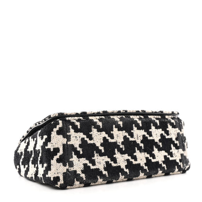 Tweed Houndstooth Medium Caro Bag Black Beige