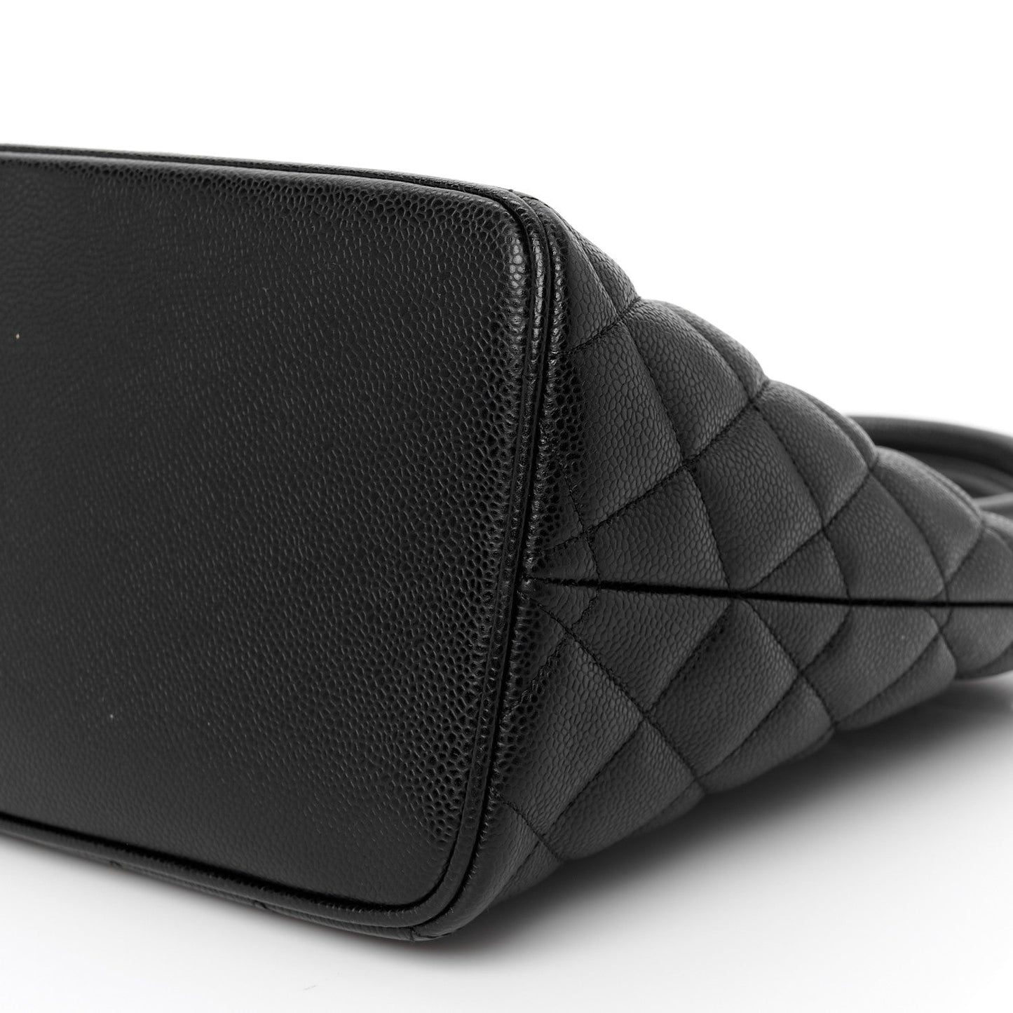 Caviar Quilted Medallion Tote Black