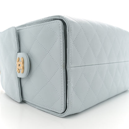 Caviar Quilted Small Chanel 25 Handbag Light Blue