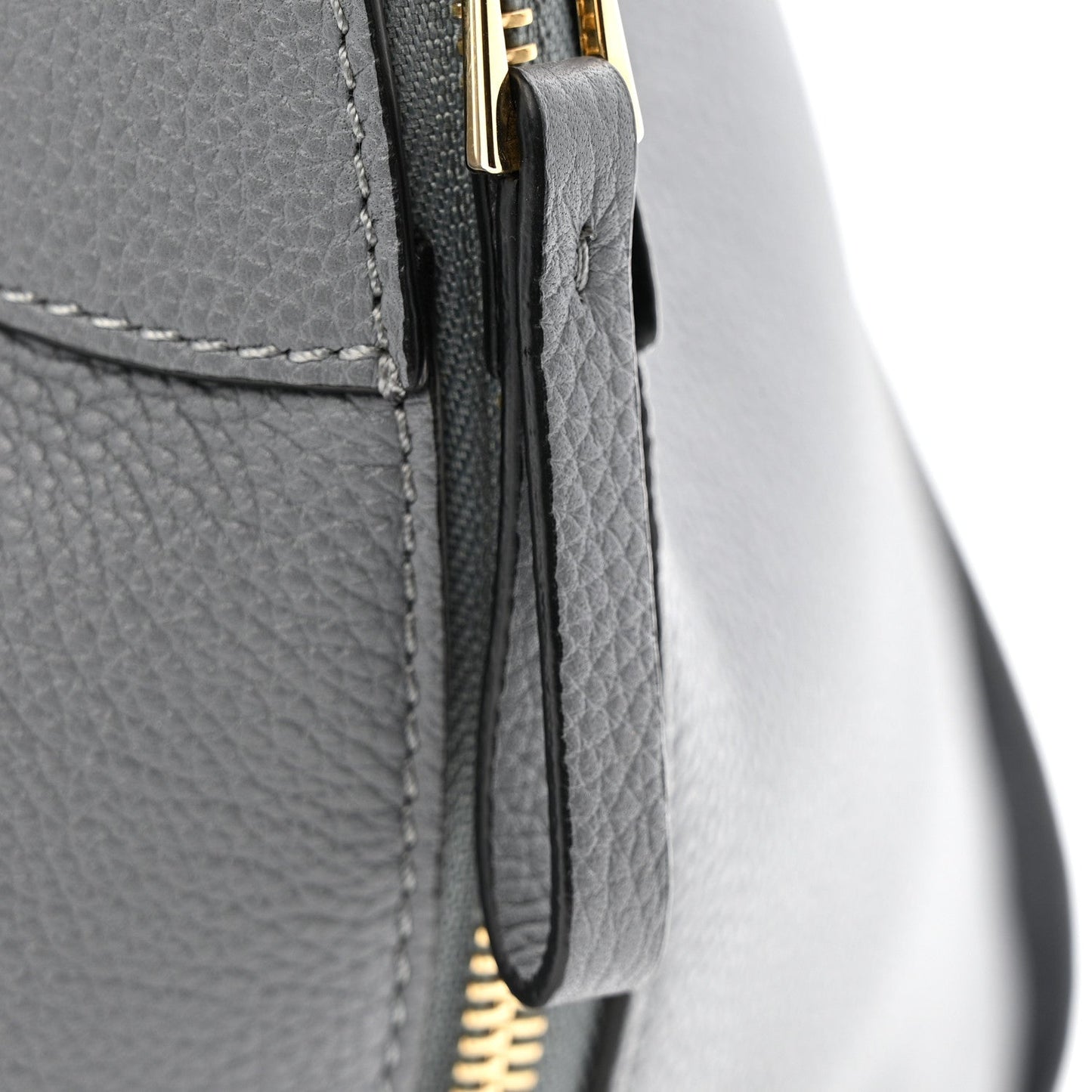 Grained Calfskin Small Hammock Shoulder Bag Asphalt