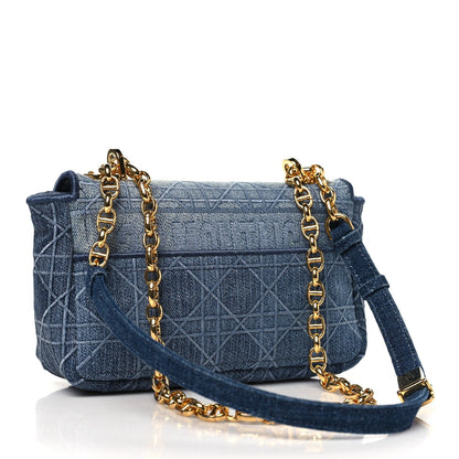 Denim Cannage Small Caro Bag Blue