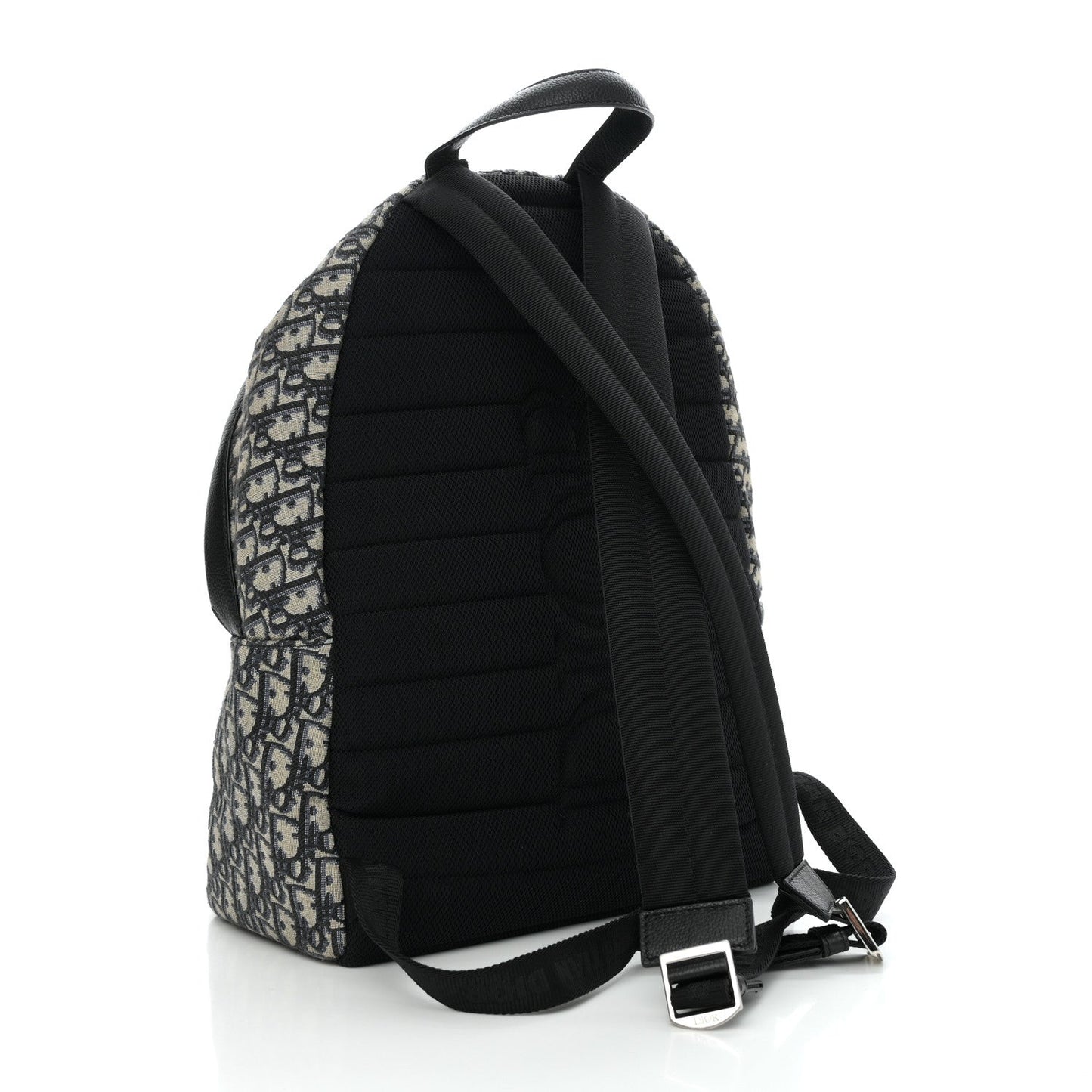 Oblique Calfskin Rider Backpack Beige Black