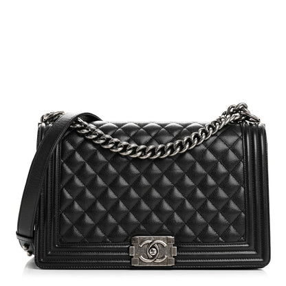 Caviar Quilted New Medium Boy Flap Black