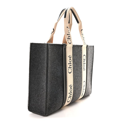 Felt Large Woody Ribbon Tote Cashmere Grey