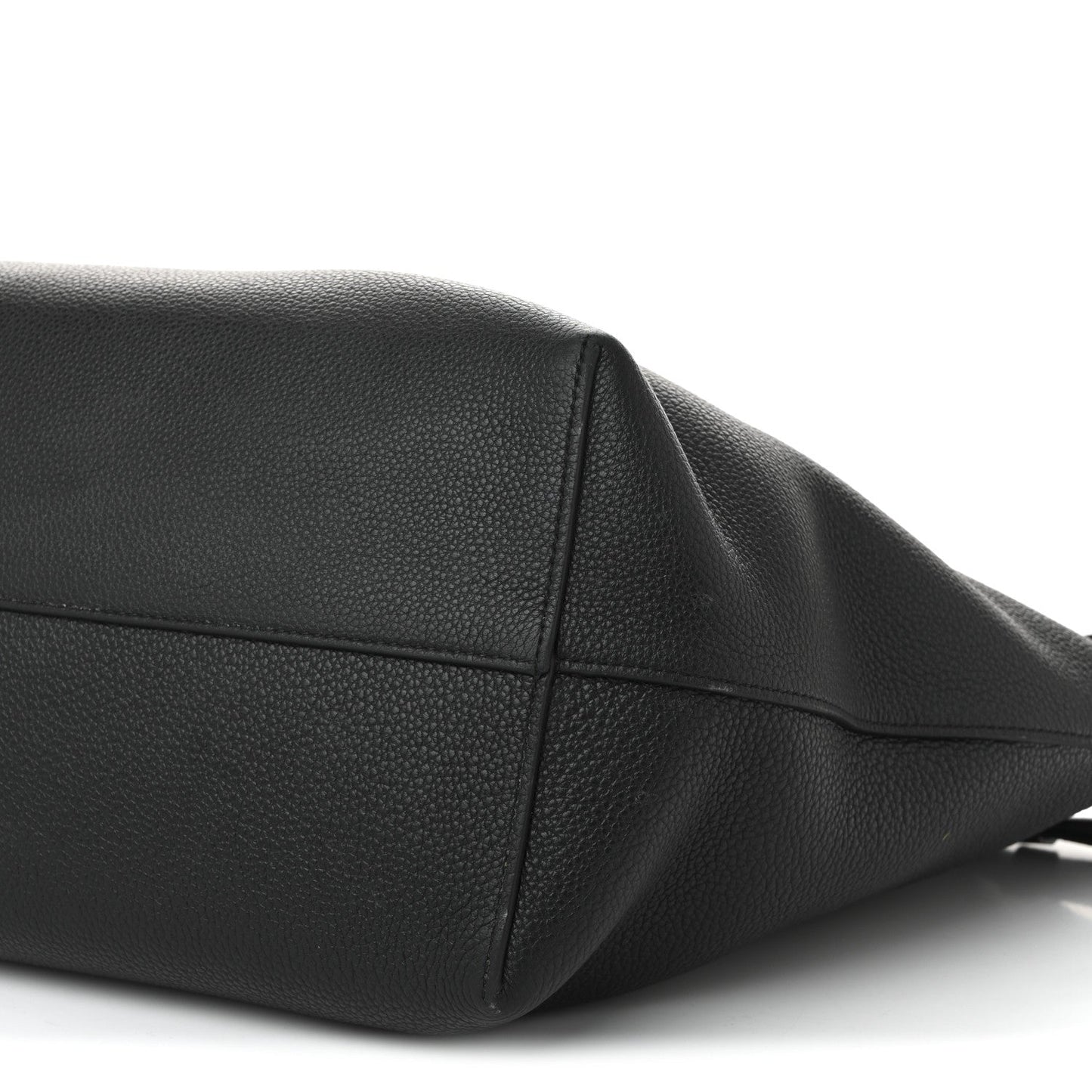 Grained Calfskin Triomphe Medium Cabas Anais Black