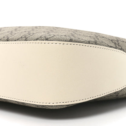 GG Supreme Monogram Moon Calfskin Medium Padlock Shoulder Bag Beige Ebony Mystic White