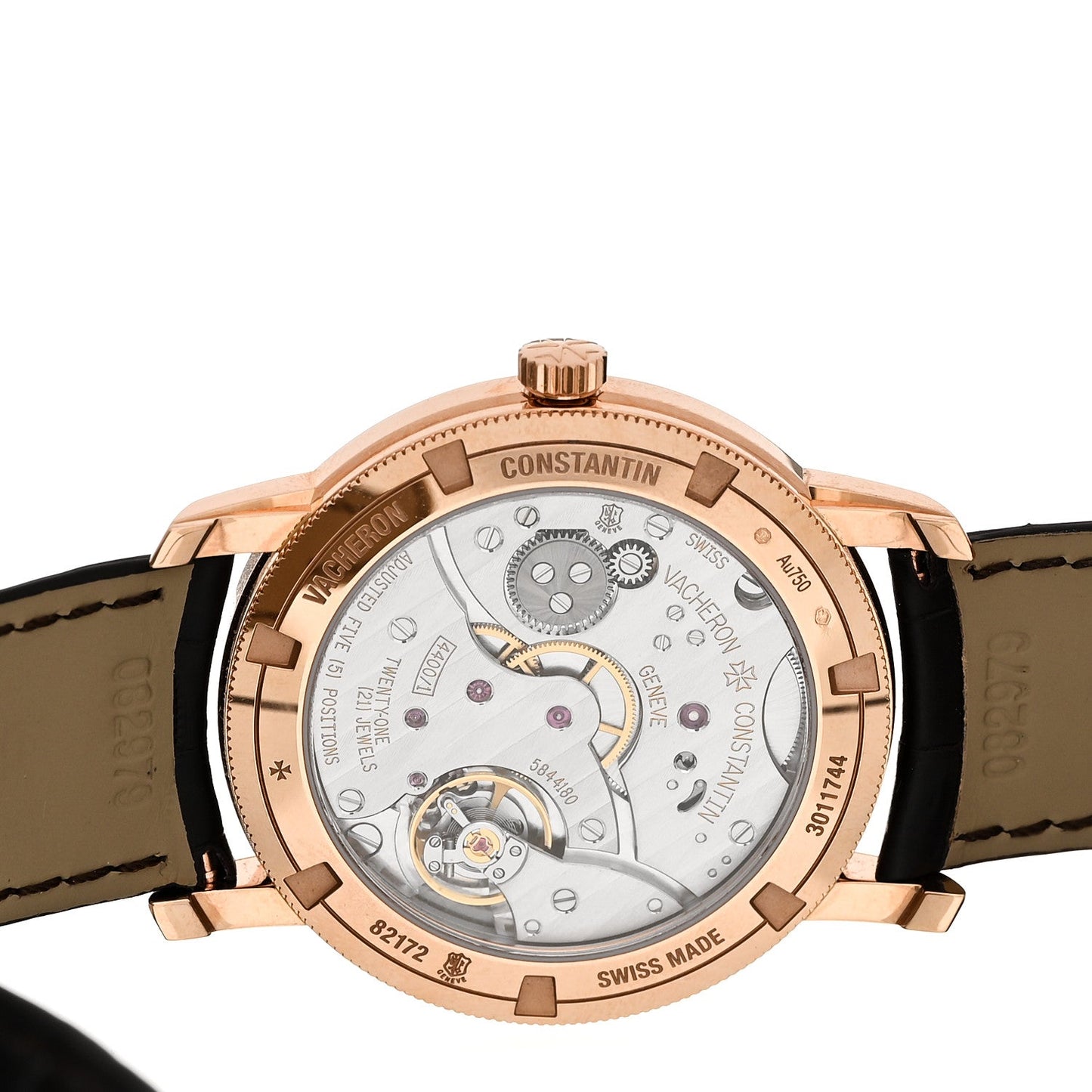 18K Pink Gold Alligator 38mm Patrimony Traditionnelle Manual Winding Watch 82172/000R-9382