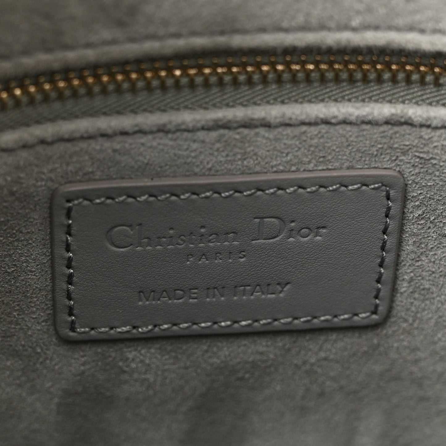 Ultra Matte Calfskin Cannage Medium Lady Dior Grey Stone