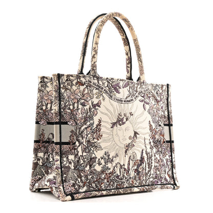 Canvas Embroidered Medium 4 Saisons Hiver Soleil Book Tote Multicolor