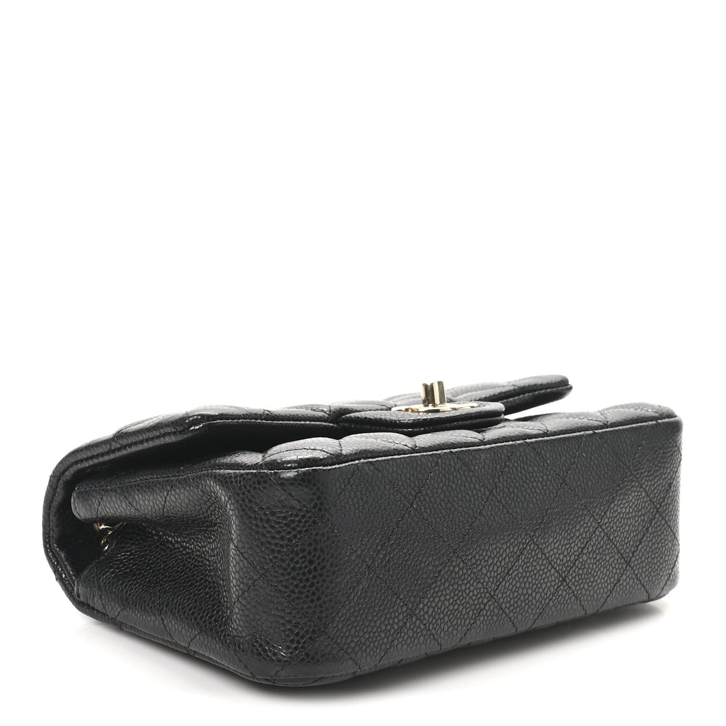 Caviar Quilted Mini Rectangular Flap Black