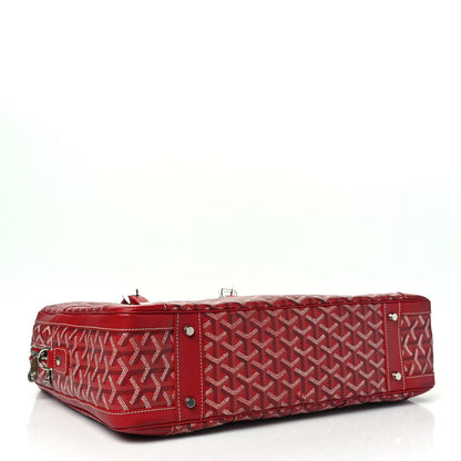 Goyardine Ambassade MM Briefcase Red