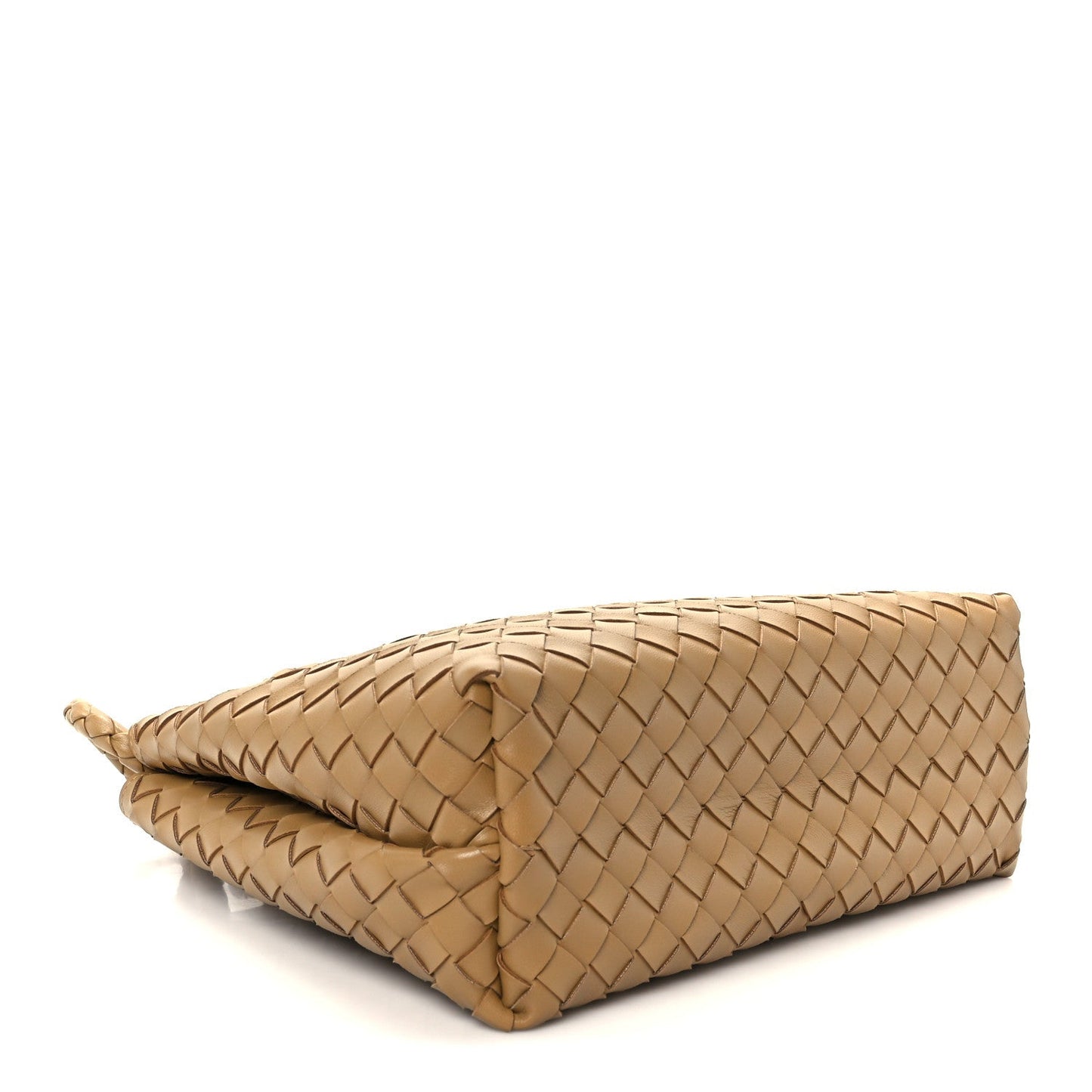 Nappa Intrecciato Medium Andiamo Shoulder Bag Dark Praline
