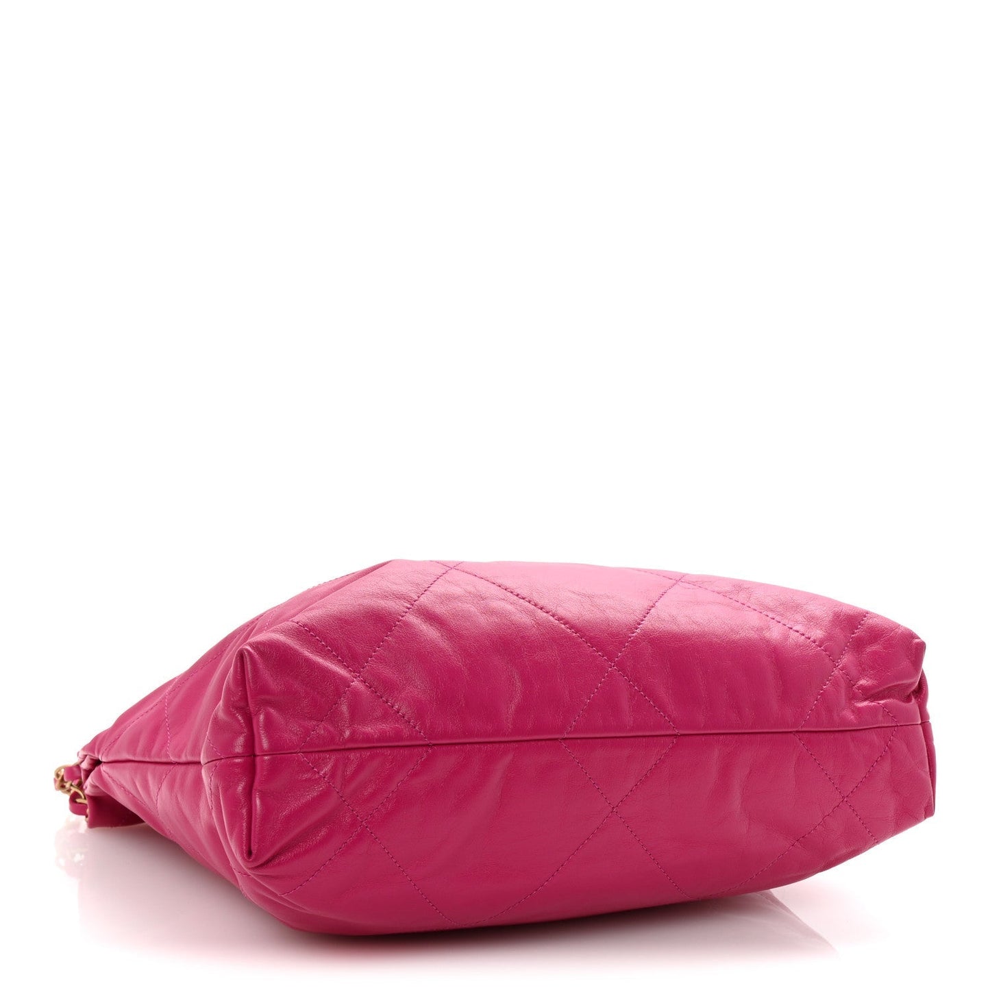 Shiny Calfskin Quilted Small Chanel 22 Fuchsia