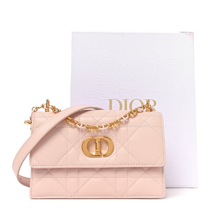 Lambskin Macrocannage Mini Miss Caro Bag Rose Quartz