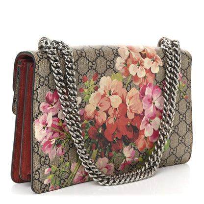 GG Supreme Monogram Blooms Small Dionysus Shoulder Bag Beige Multicolor Dry Rose
